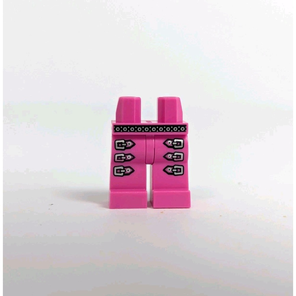 New LEGO Legs Pink Leather Pants Buckles Punk Space Detailed Chain Belt Unisex